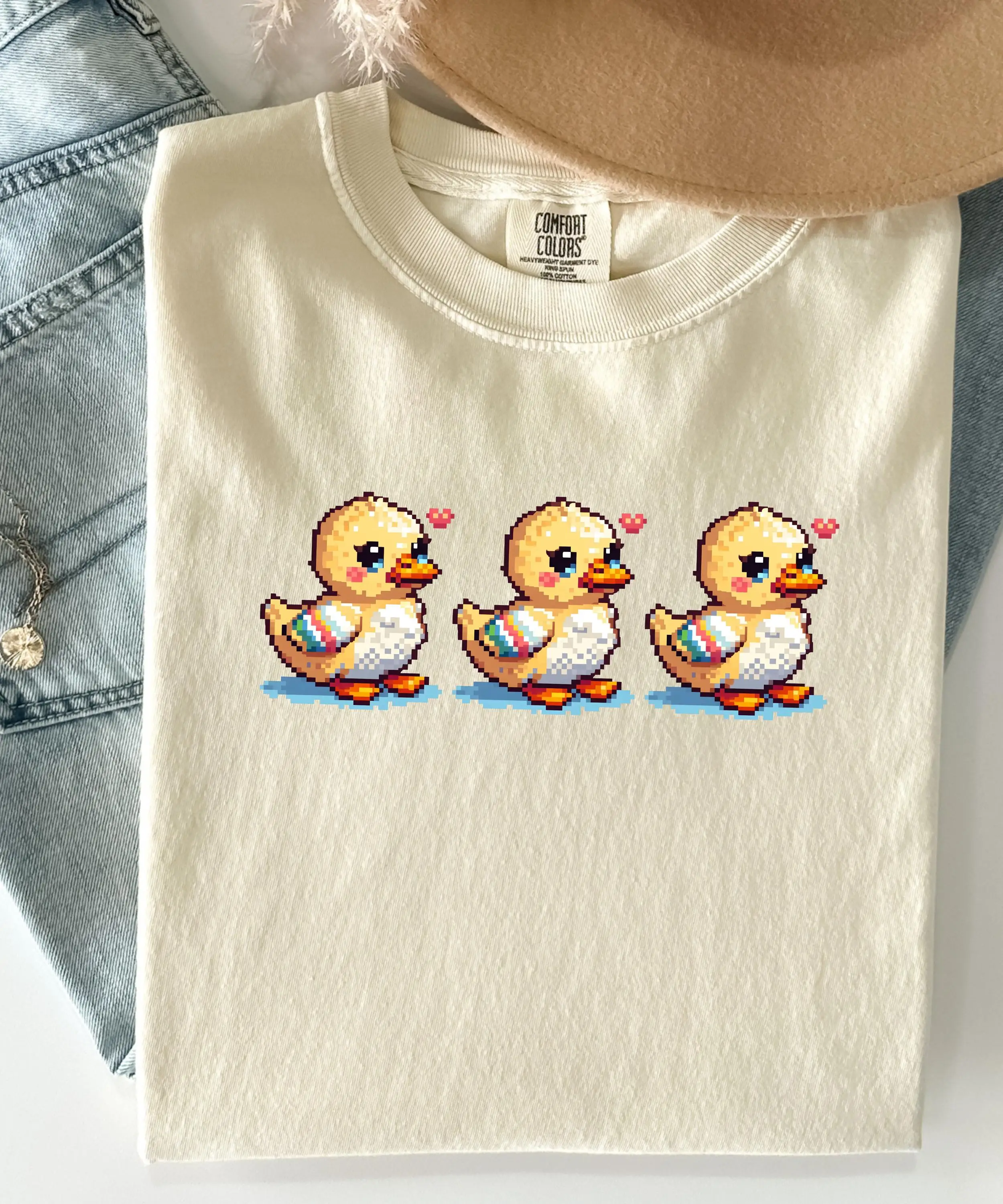 Koszulka Pixel Cute Ducks Retr – Retro Gaming T Shirt recenzja i cena